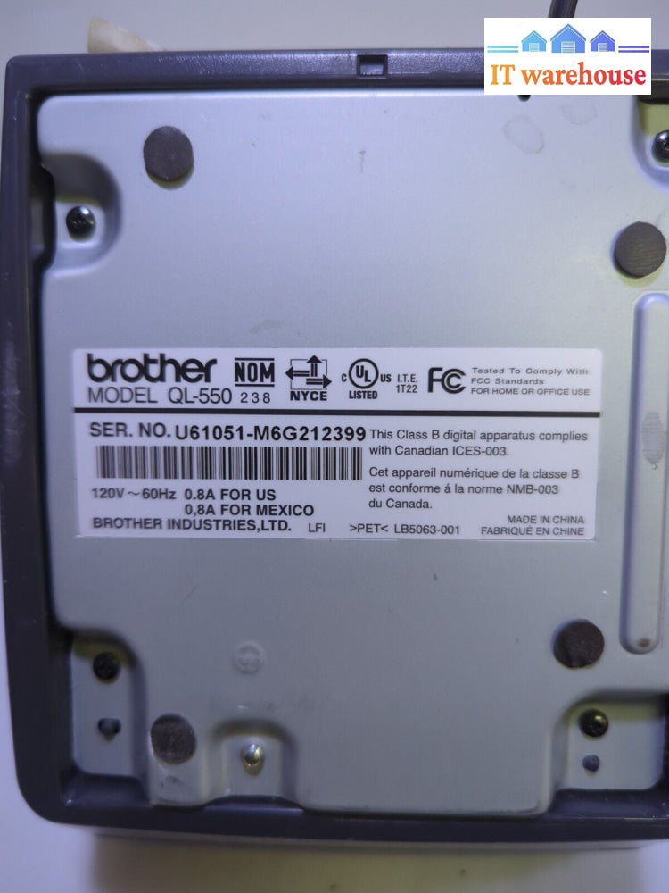 - (GRADE A) Brother QL-550 P-Touch Thermal Label Printer Tested