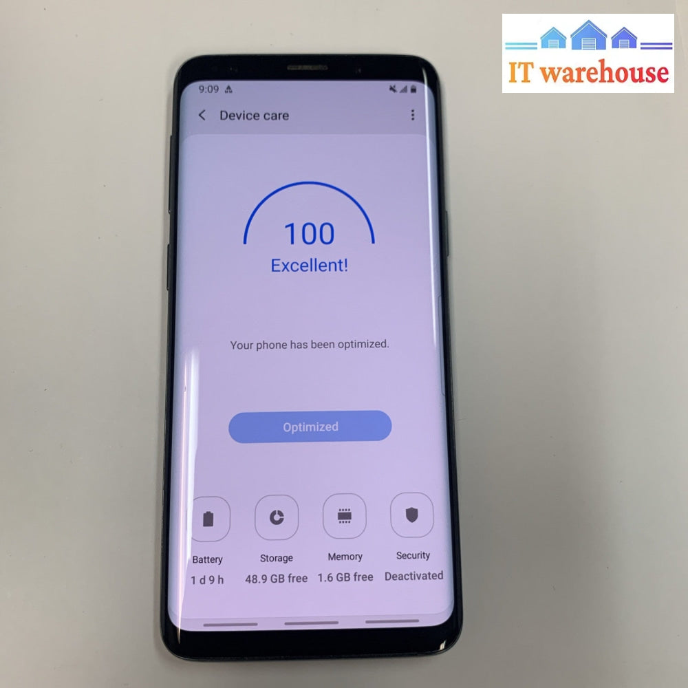 Grade A (Carrier: Bell) Samsung Galaxy S9 SM-G960W 64GB Midnight Black