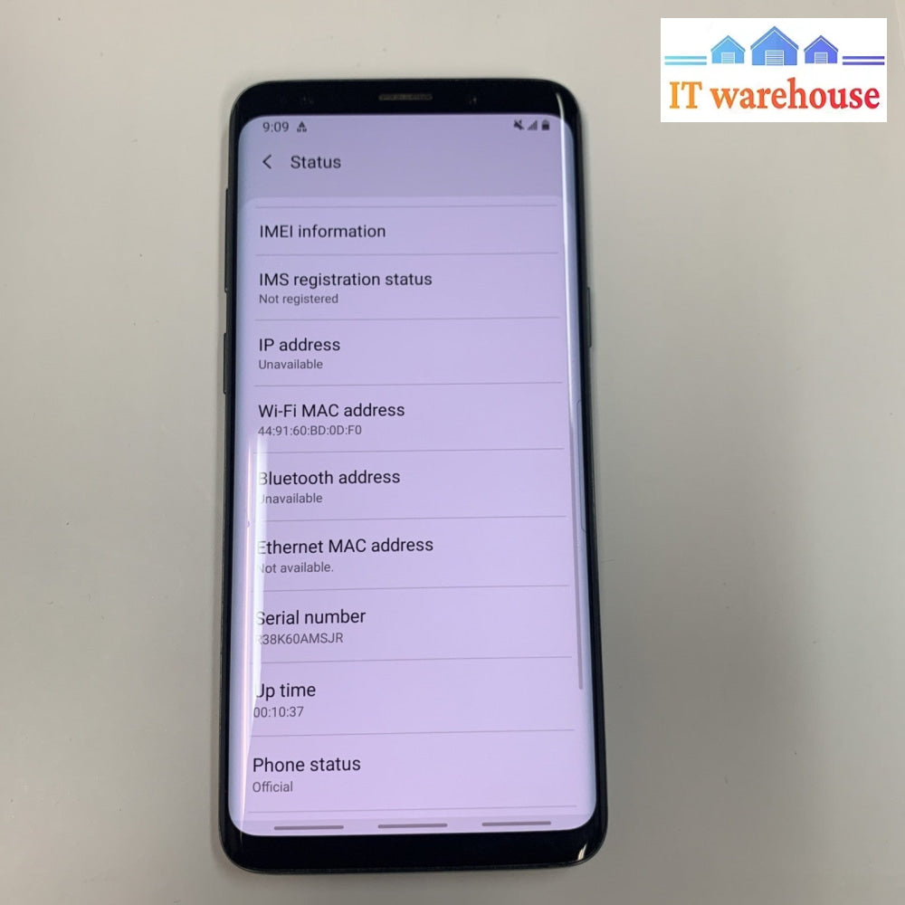 Grade A (Carrier: Bell) Samsung Galaxy S9 SM-G960W 64GB Midnight Black