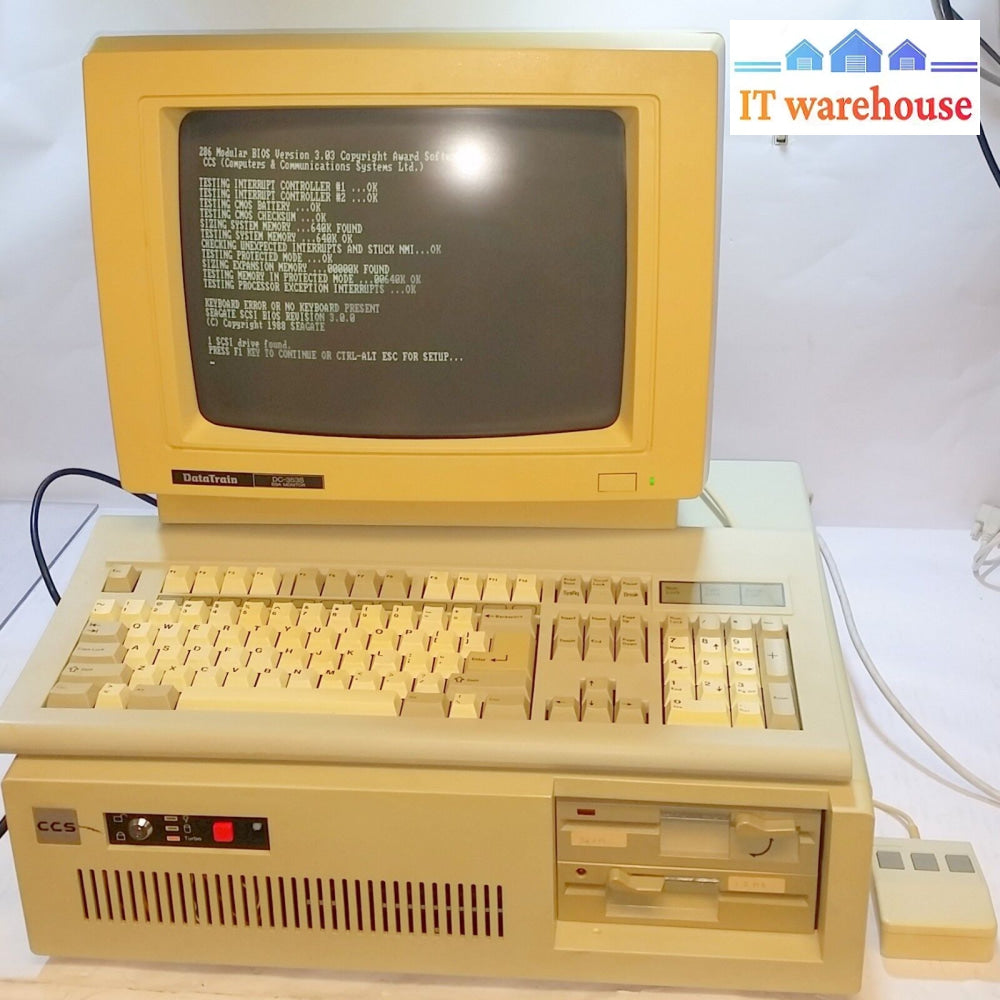 Grade A ~ Ccs (Computer & Communications System Ltd) 286 Computer W/ Word 5