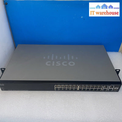 Grade A~ Cisco Small Business Sf300-24P Ethernet 10/100 Poe Managed Switch
