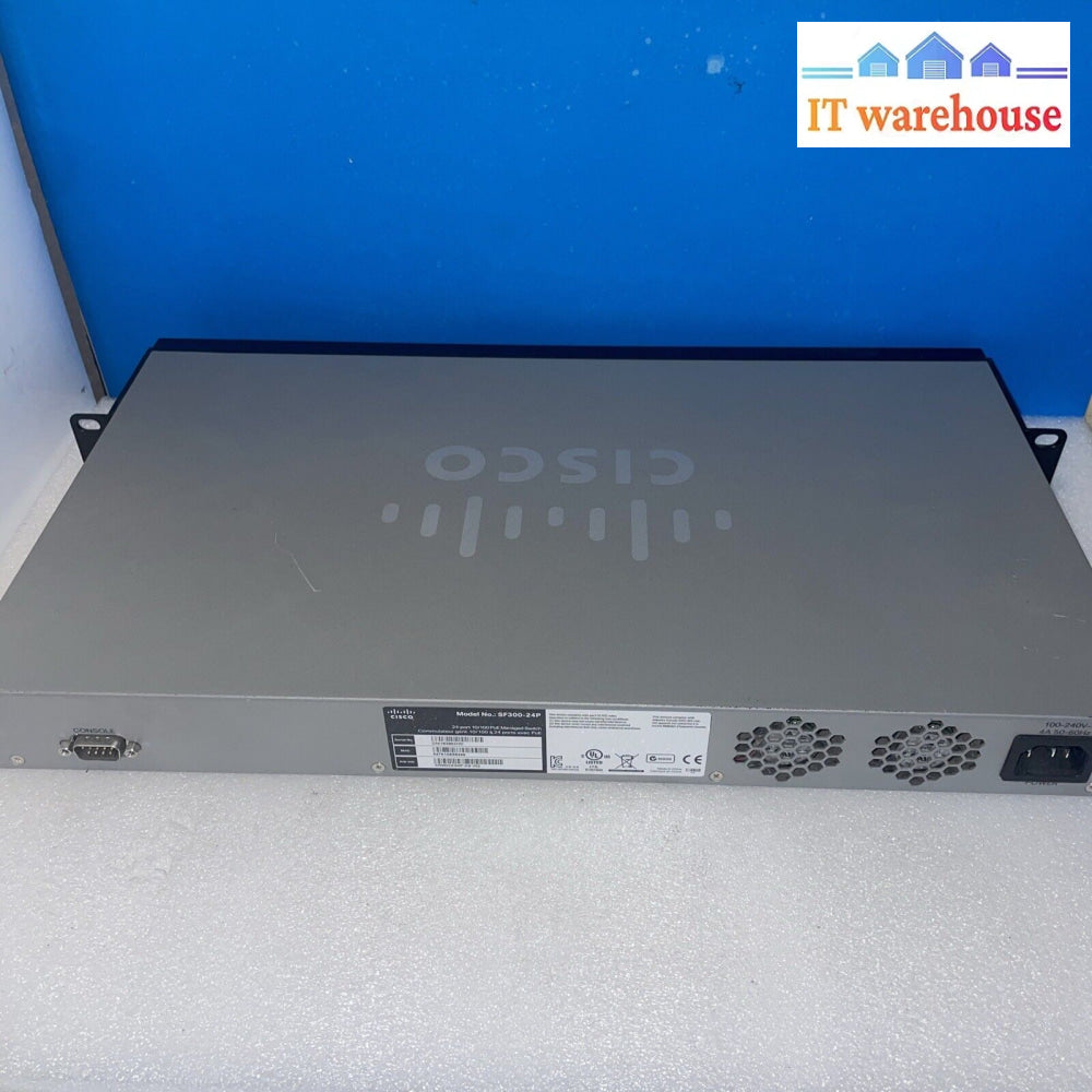 Grade A~ Cisco Small Business Sf300-24P Ethernet 10/100 Poe Managed Switch