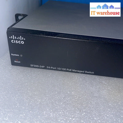 Grade A~ Cisco Small Business Sf300-24P Ethernet 10/100 Poe Managed Switch