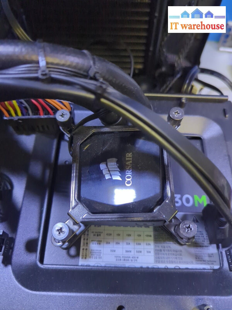 (GRADE A) CORSAIR SFF CUBE Computer Case With PSU + Liquid Cooling System -