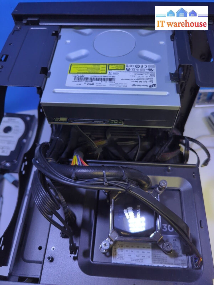 (GRADE A) CORSAIR SFF CUBE Computer Case With PSU + Liquid Cooling System -