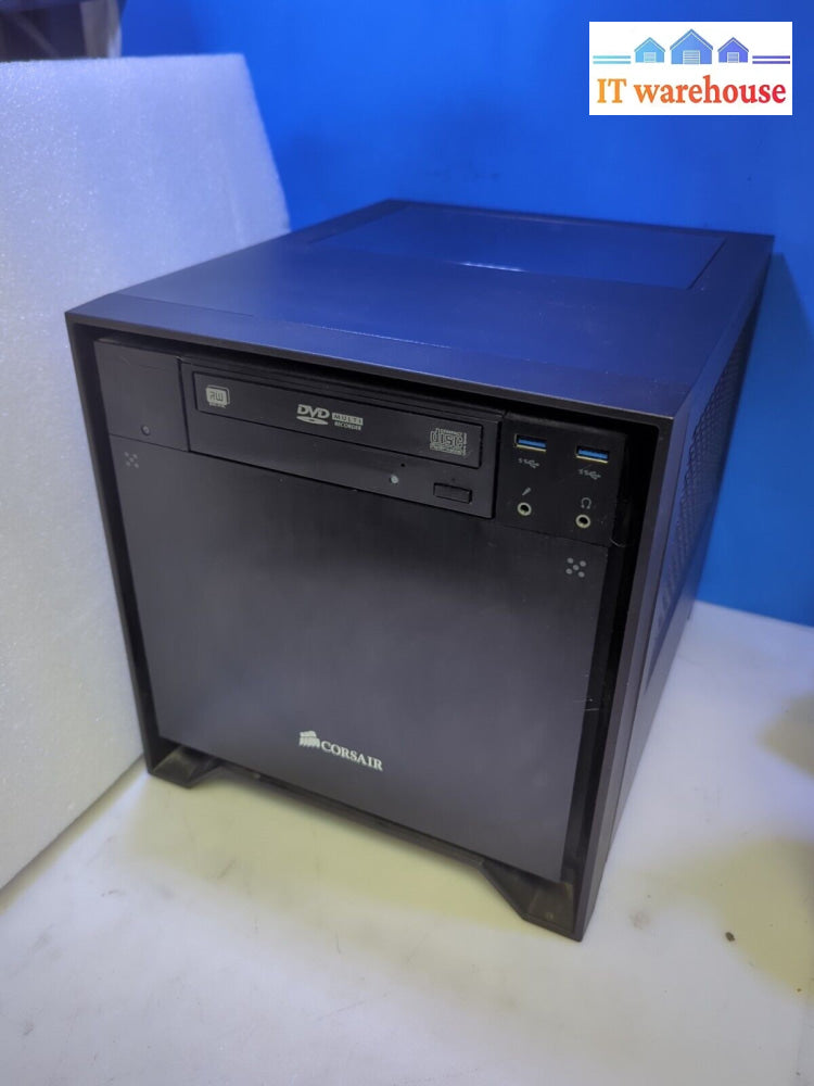 (GRADE A) CORSAIR SFF CUBE Computer Case With PSU + Liquid Cooling System -