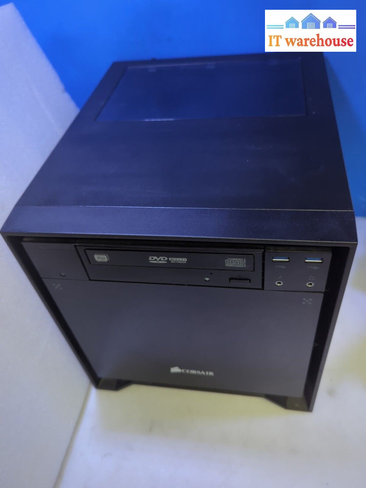 (GRADE A) CORSAIR SFF CUBE Computer Case With PSU + Liquid Cooling System -