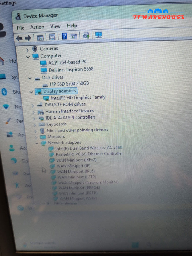 (Grade A) Dell Inspiron 5558 15.6" Touch Laptop  i3-4005U/16GB/250GB SSD/Win10 -