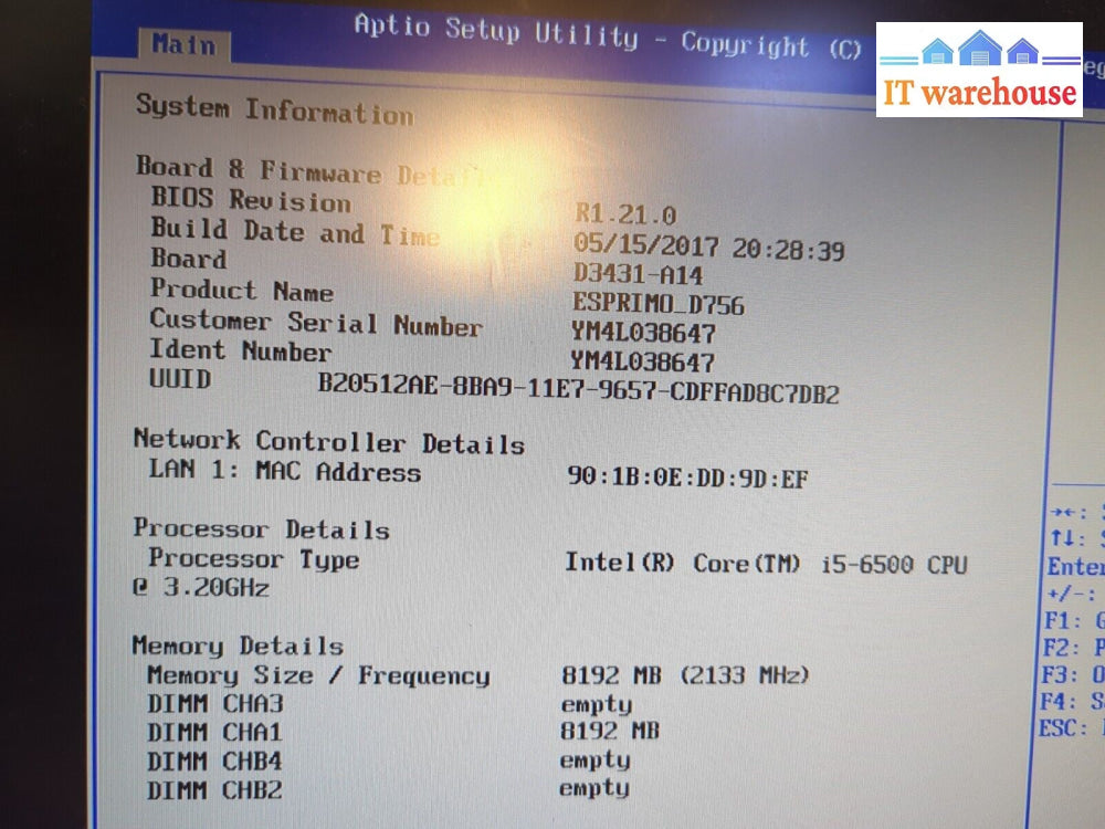 (GRADE A)FUJITSU ESPRIMO D756 SFF PC i5-6500 CPU/8GB DDR4/256 GB SSD/DP/Win 10 -