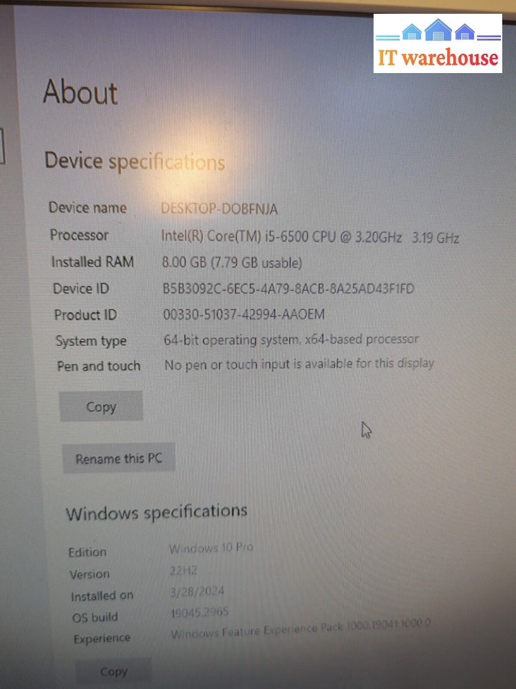 (GRADE A)FUJITSU ESPRIMO D756 SFF PC i5-6500 CPU/8GB DDR4/256 GB SSD/DP/Win 10 -