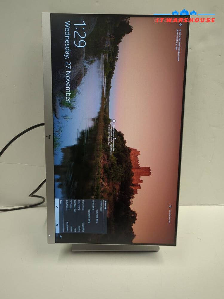 (GRADE A) HP EliteDisplay E233 23’’ Monitor 1920x1080 LCD FHD USB3.0 HDMI DP VGA-