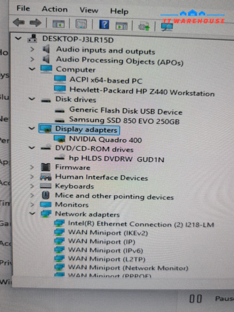 (GRADE A) HP Z440 Workstation Xeon E5-1620 v4 / 16GB RAM/250GB SSD/Win11 -