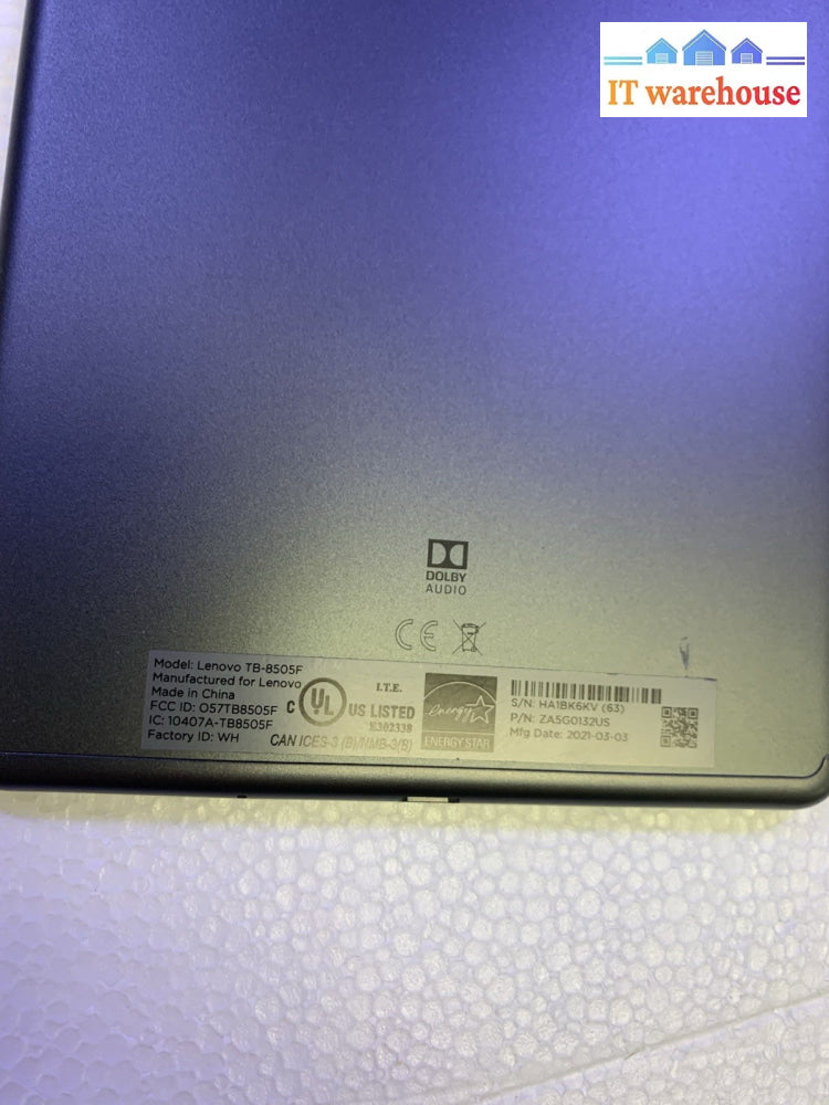 Grade A ~  Lenovo Tab M8 16GB WIFI 8" Quad-Core 8505F Tablet