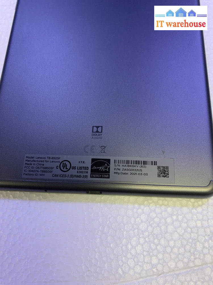 Grade A ~  Lenovo Tab M8 16GB WIFI 8" Quad-Core 8505F Tablet