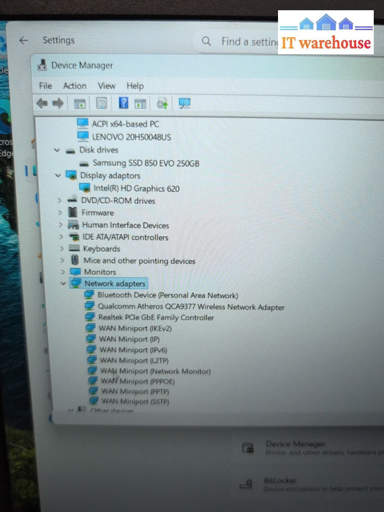 (GRADE A) Lenovo ThinkPad E570 15.6" Laptop i5-7200U/12GB /250GB SSD/Win 11 -