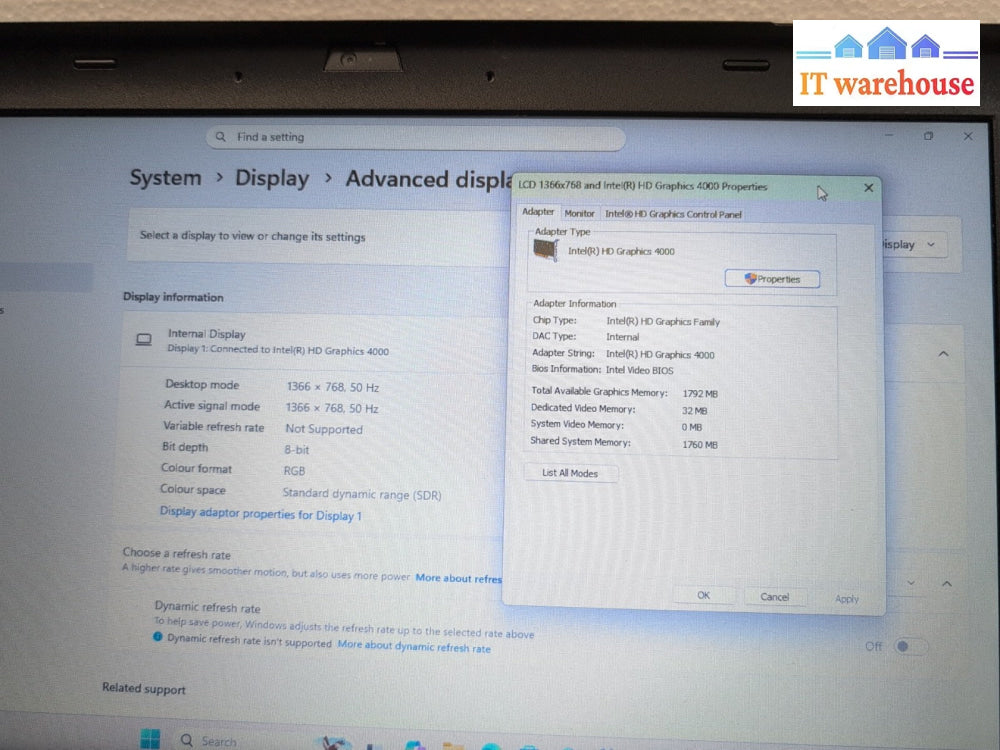 (GRADE A) Lenovo ThinkPad T430 14" Laptop i5-3320M/12GB RAM/250GB SSD /Win11 -