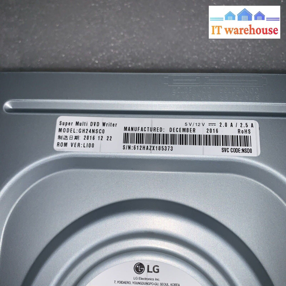 (Grade A) ~ LG GH24NSCO 24x DVD Rewriter Super Multi with M-DISC Support SATA
