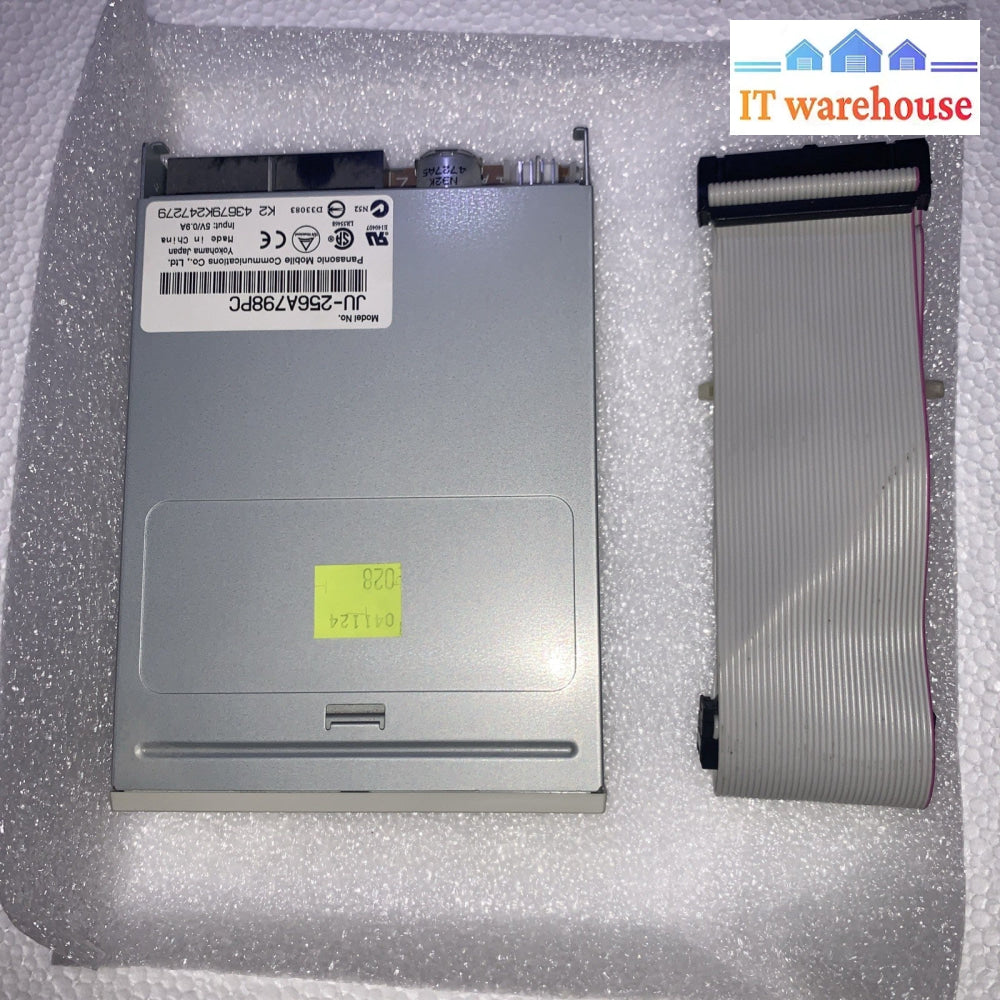Grade A ~ Panasonic JU-256A798PC Internal 3.5" 1.44MB Floppy Disk Drive w/ cable