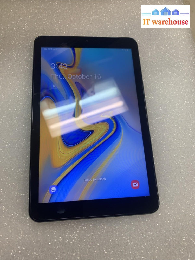 Grade A ~ Samsung Galaxy Tab A 8" SMT387W 32GB Wifi +GSM Unlocked Black Tablet