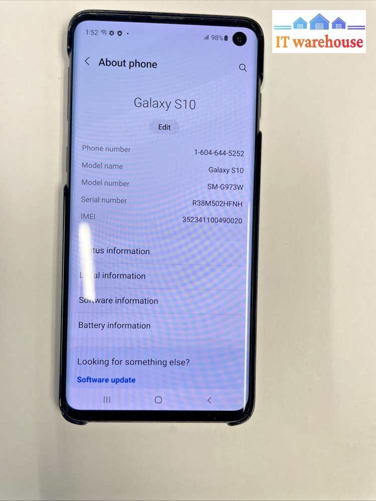 Grade A Smartphone Galaxy S10 SM-G973W 128G Unlocked  Tested  +