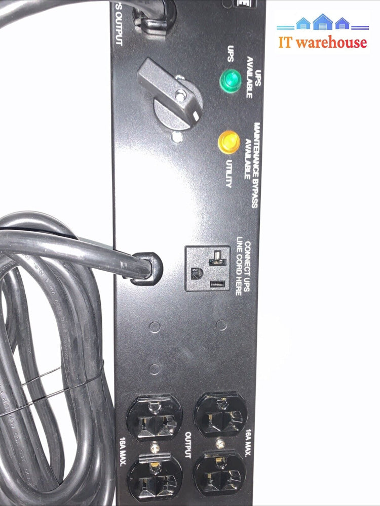 Grade A ~ Tripp Lite PDUB20 PDU Dual Source Hot Swap 100-127V 16A 8 5-15/20R