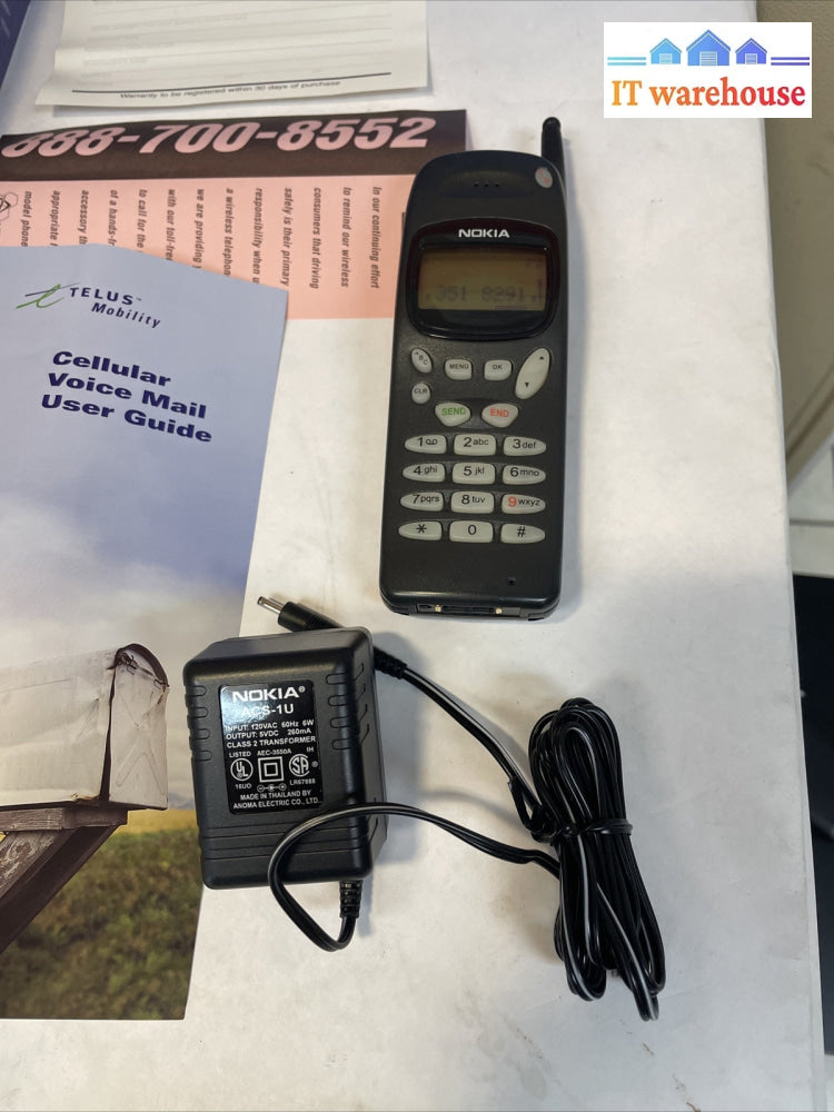 （Grade A+) Vintage Nokia Audiovox CDM-9000 Tri-Mode Cell Phone (Carrier: Telus)