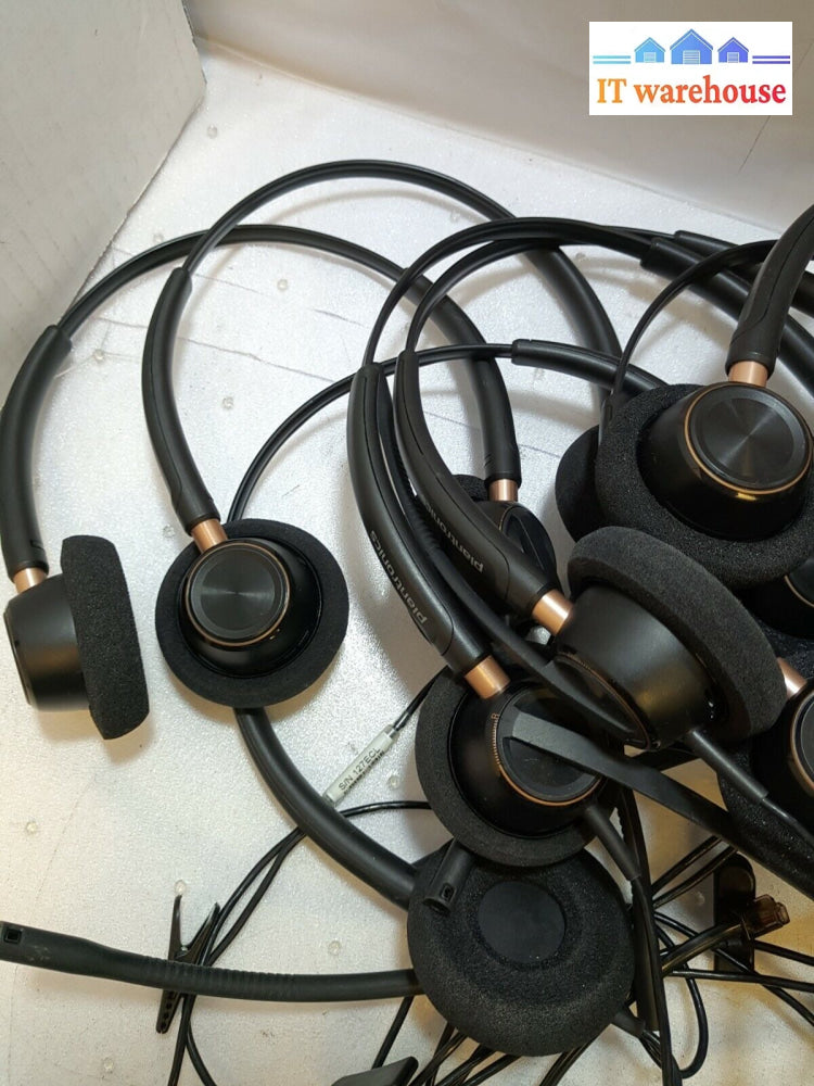 - (Gradr A) 10X Plantronics Hw520 Encorepro Wideband Headsets With Cable