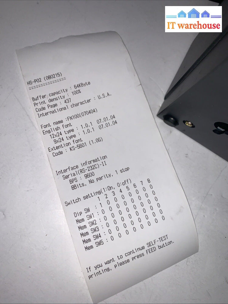 Hanasis HS-P02 POS printer with USB/Serial port