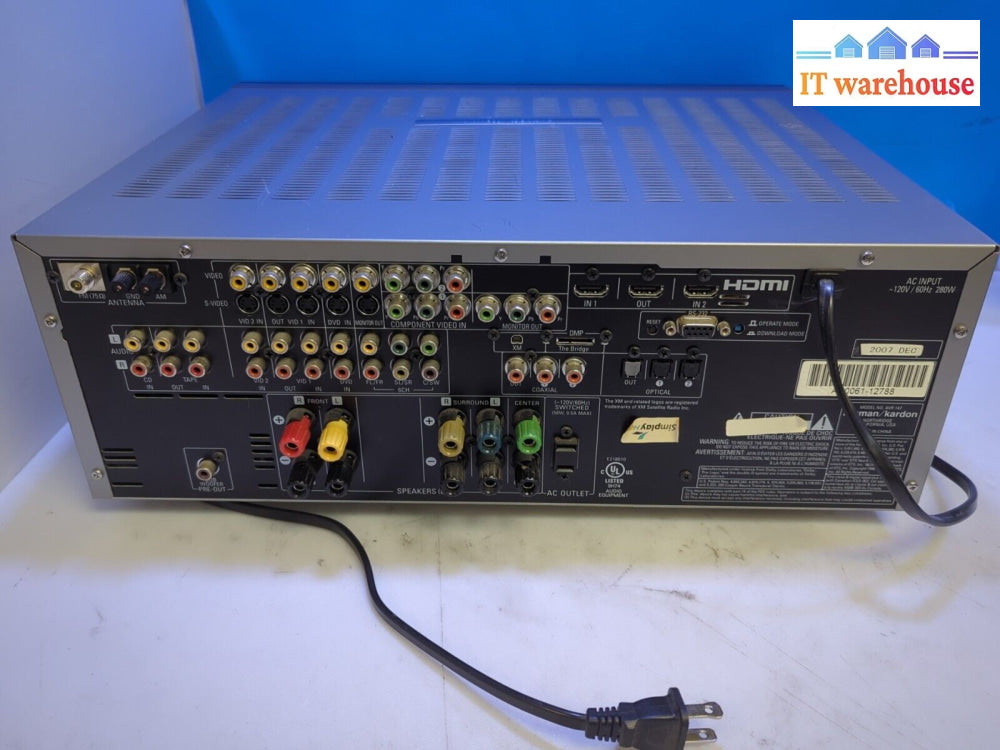 Harman Kardon Avr-147 5.1 Ch Hdmi Home Theater Receiver Tested (No Remote) -