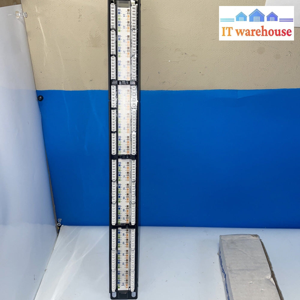 Hellermann Tyton PP110C624 Category 6 Universal 24 Port Patch Panel, 1U,