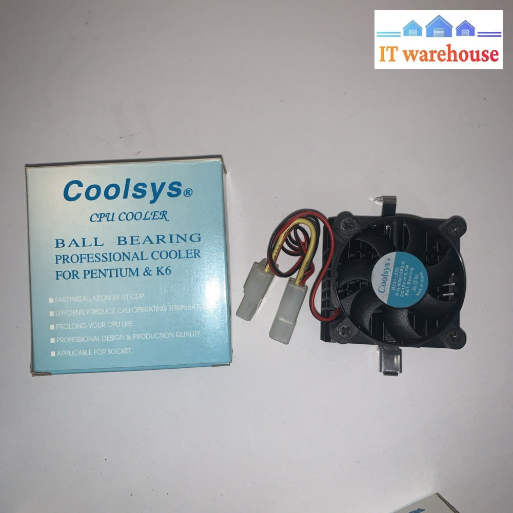 (High Quality) Coolsys AMD K6 & Pentium CPU Heatsink (Ball Bearing Cooling Fan)