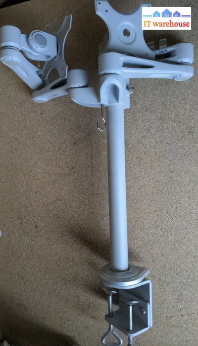 High Quality Dual Steel Monitor Arm Table Mount Stand for 2 LCD (up to 27")