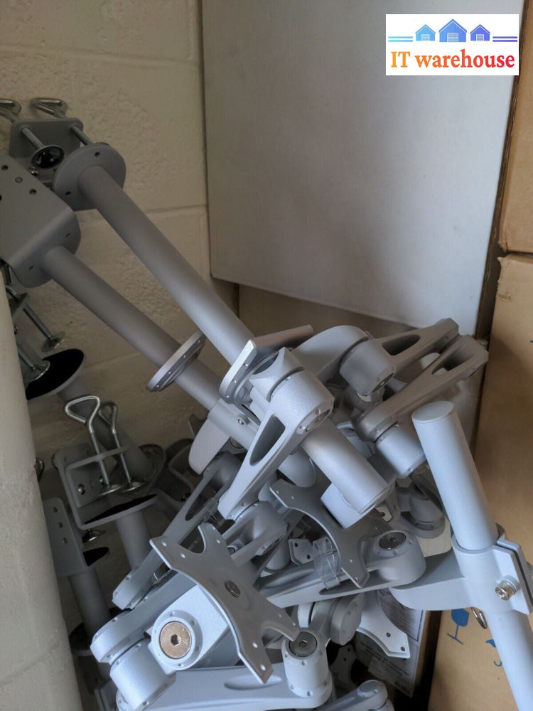 High Quality Dual Steel Monitor Arm Table Mount Stand for 2 LCD (up to 27")