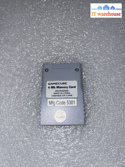 Hip Gear 4 Mb Nintendo Memory Card For Gamecube