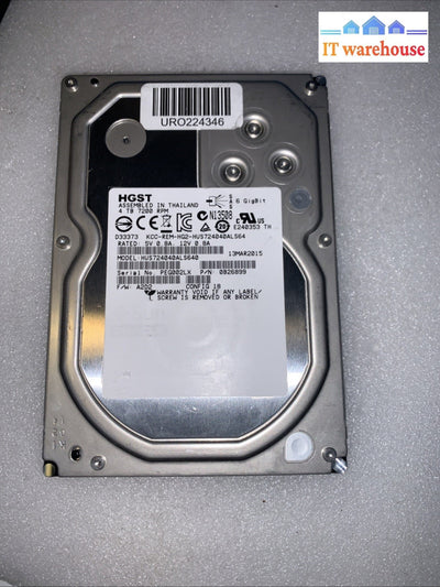 Hitachi Ultrastar 7.2K 4TB SAS 3.5" HUS724040ALS640 HDD (1000+ days remaining)