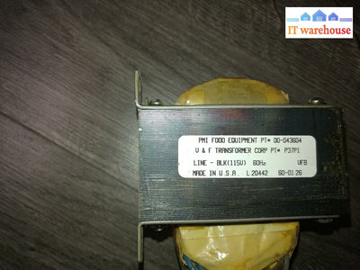 Hobart Quantum U&F Transformer 00-043604/043605 P37P1 Line-Blk 115V 60-0648