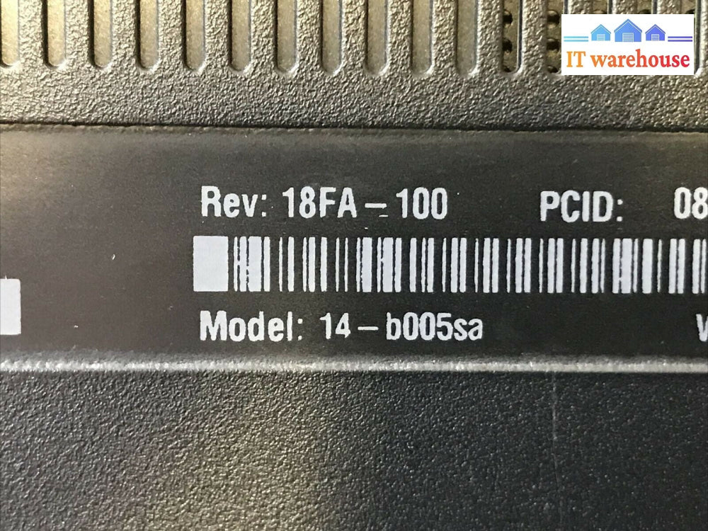 HP 14-b005sa 14"Laptop Intel  i3-3217U 1.8GHz NO RAM/HDD For parts (as is)