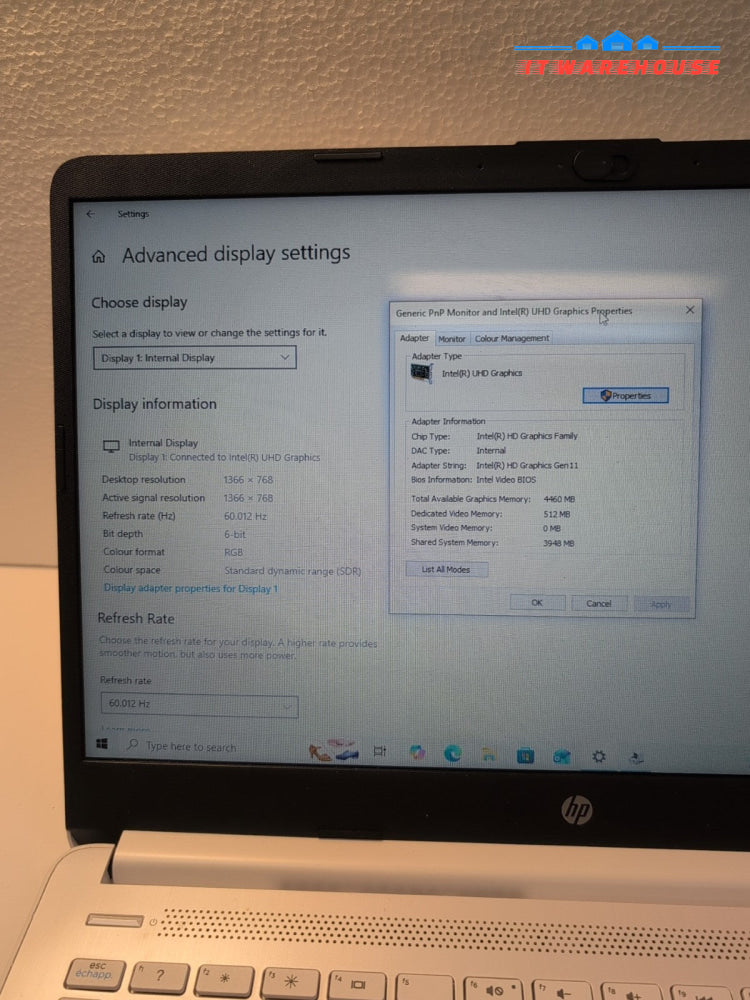  HP 14-dq3020ca 14" Laptop Celeron N4500 CPU /8GB RAM /256GB SSD/Win10 -