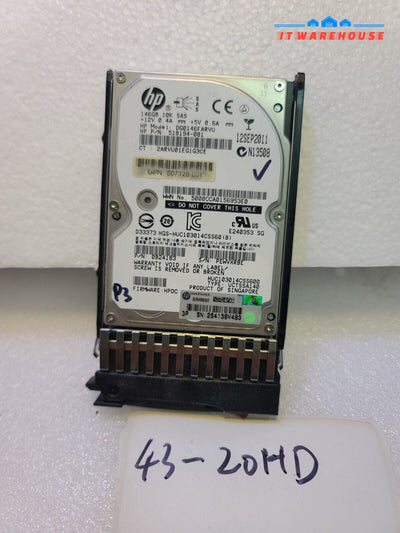 - HP 146GB 10K SAS 2.5" SERVER  Hard Drive DG0146FARVU 518194-001 Tested 