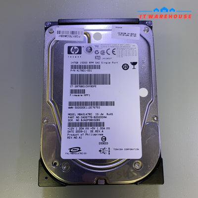 HP 147GB 15000RPM SAS MODEL MBA3147RC PN:417801-001 hard drive