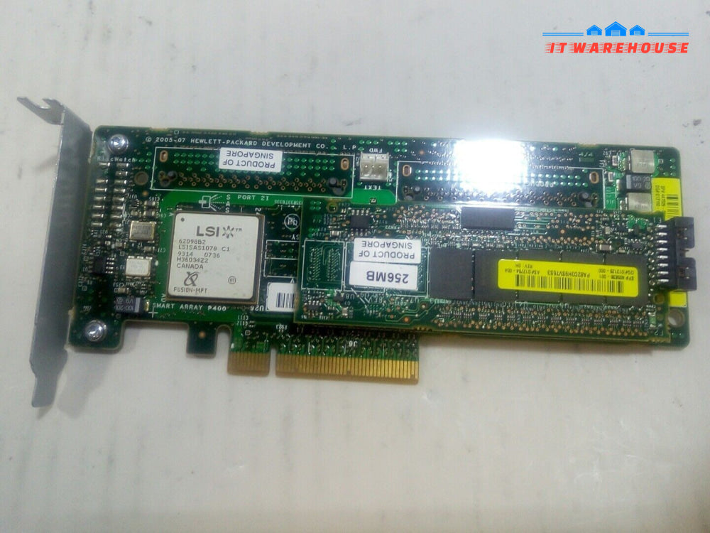 - HP 447029-001 Smart Array P400 8-port SAS/SATA PCIe x8 RAID Card 013159-001