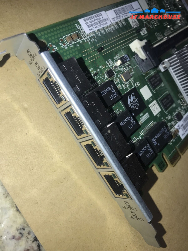 HP 491838-001 Quad Port Gigabit PCIe Network Adapter 468001-001 4K1255 4 Ports