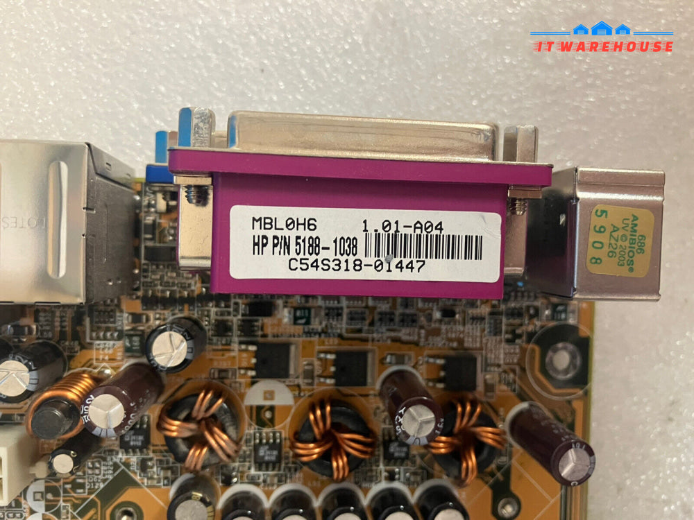 ~ Hp 5188-1038 Asus Ptgd-La Lga775 Ddr2 Motherboard W/ Pentium4 3Ghz + Io Plate