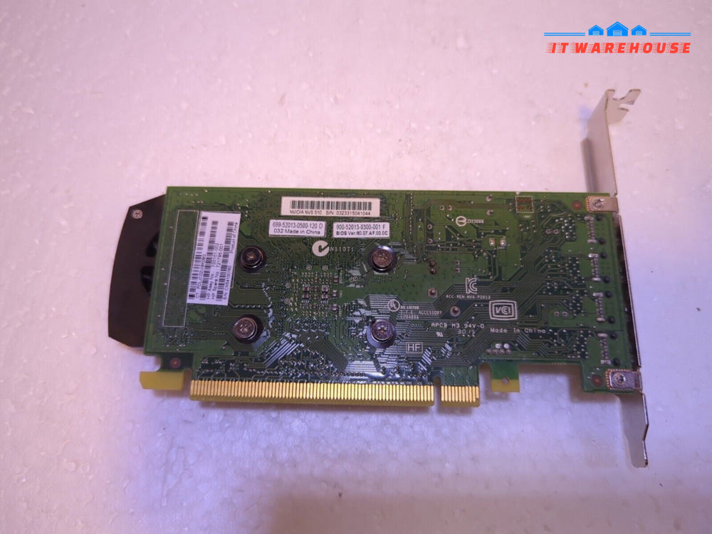 HP 721795-001 NVIDIA Quadro NVS 510 2GB DDR3 4x Mini DP Full Profile Video Card-
