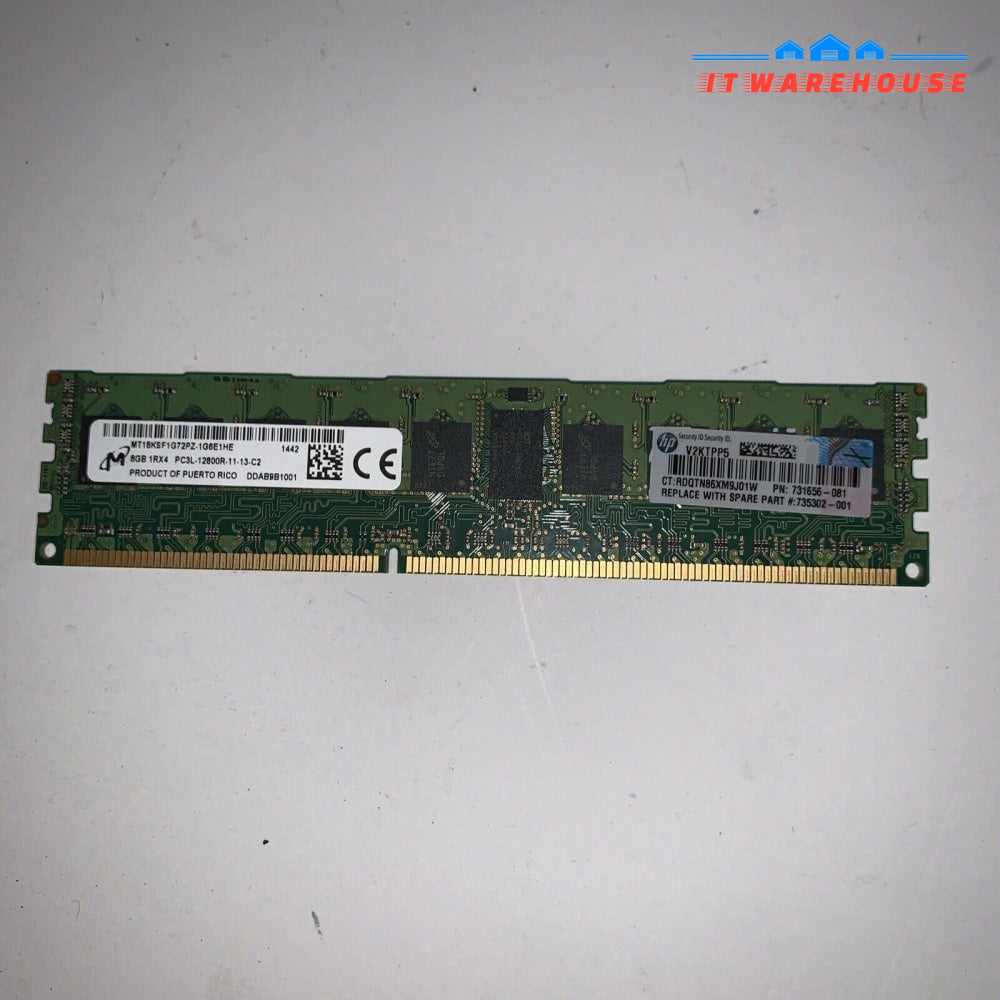 HP 8GB DDR3 RDIMM 731765-B21 731765-S21 735302-001 731656-081 Server Memory RAM