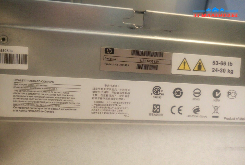 - HP AH338A Integrity Superdome 2 IOX Enclosure (FCLSB-1002)