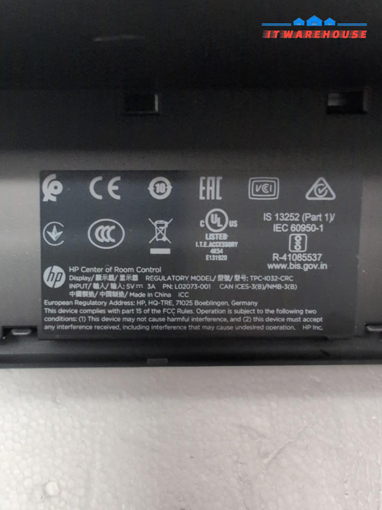 HP Center Of Room Control L02073-001 12.3" Touch Monitor Module No Cables -