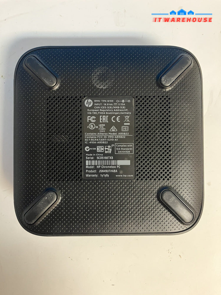 ~ HP Chromebox TPN-Q150 Celeron 2955U CPU 2GB RAM 10GB Disk Chrome OS 76 W/ AC