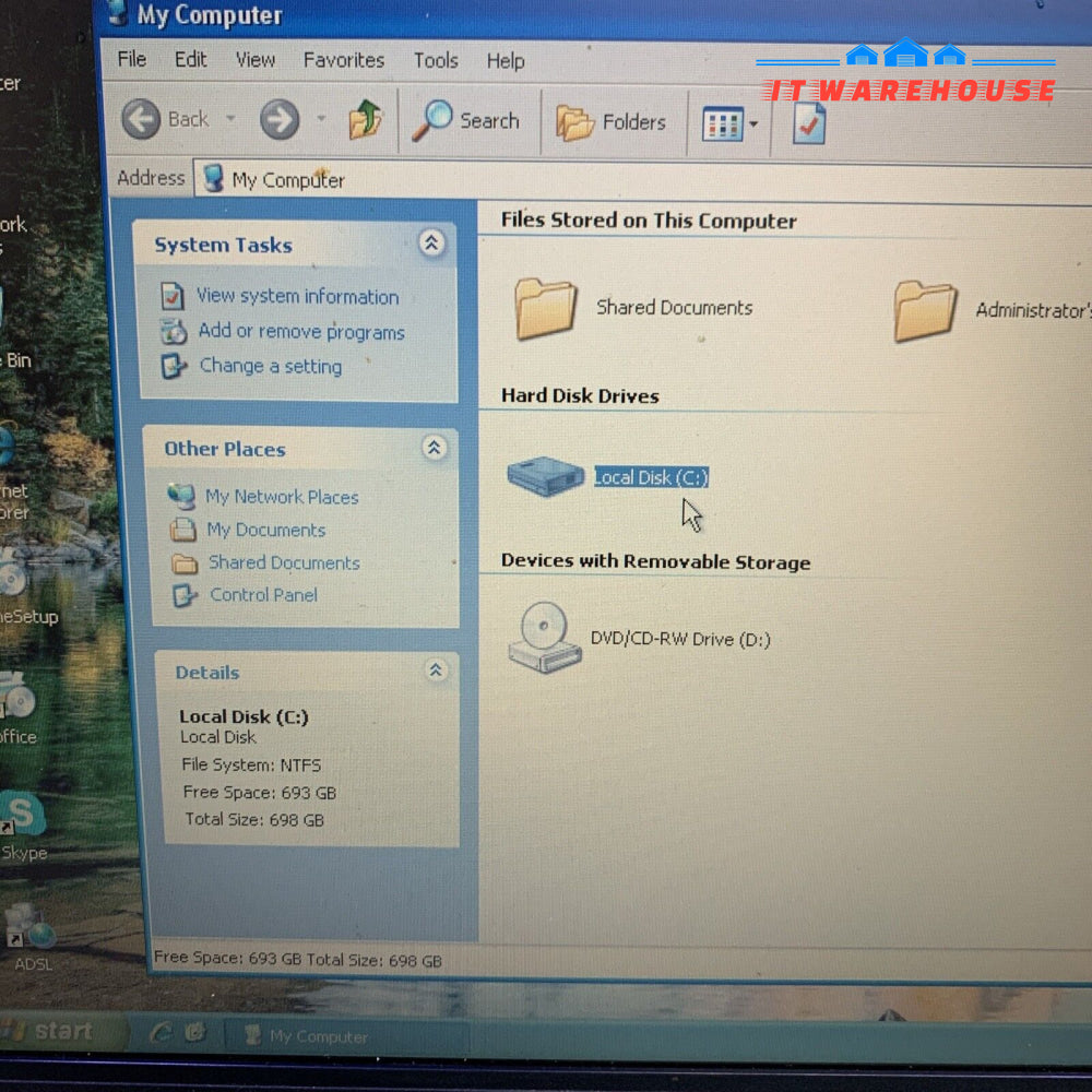 HP Compaq 6510b Intel Core 2 Duo T7300 2GB RAM 14’’ 750GB Windows XP SP3