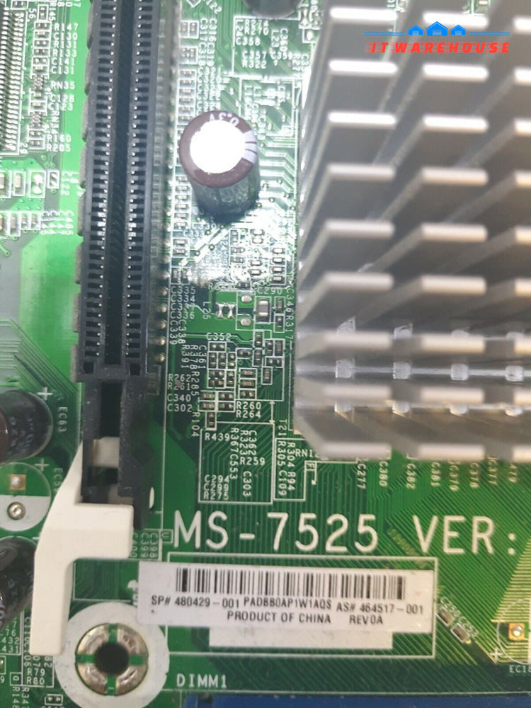 - HP Compaq MS-7525 Socket 775 MOTHERBOARD 464517-001 480429-001 with E2100 CPU